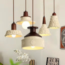 Decorative antique-style engraved resin retro chandelier