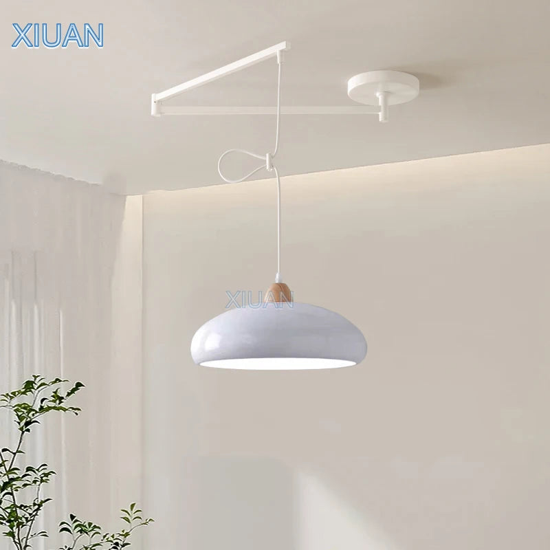 Modern swinging arm LED pendant light