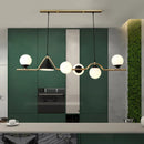 Modern glass LED chandelier for decorative interiors