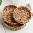 woven storage tray water hyacinth baskets for serving and storage