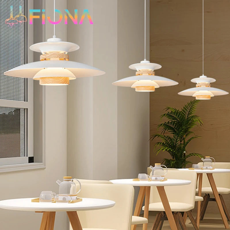 Modern decorative umbrella-shaped LED pendant light