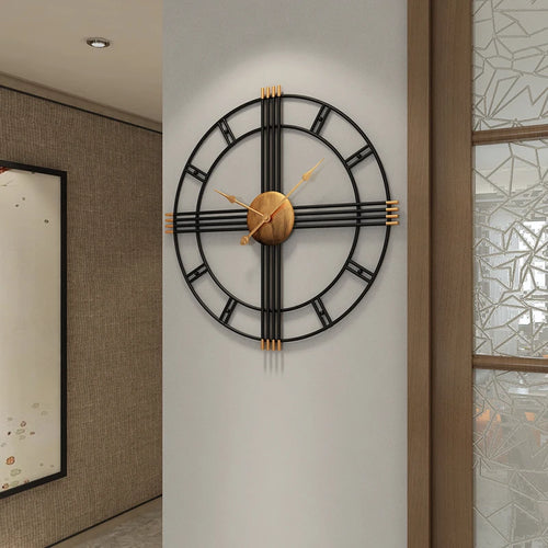 modern wall clock Nordic creative silent decoration - vue 4 sur 8