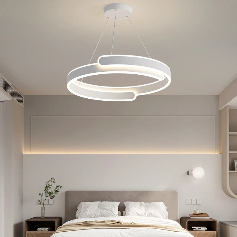 Led ring pendant light for elegant interior decor