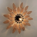 Wabi sabi rattan wall lights for indoor spaces and tea rooms
