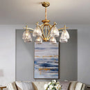 Retro glass chandelier for an elegant and bright atmosphere