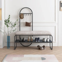 minimalist shoe and storage bench