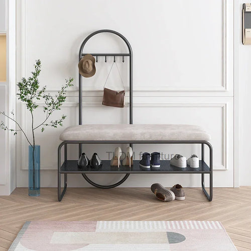 minimalist shoe and storage bench