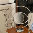 Elegant Italian design glass rotary desk lamp