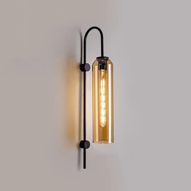 Luxury glass LED wall light for bedroom and living room