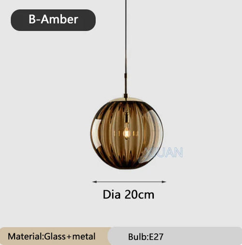 Colourful glass chandelier for restaurant - vue 21 sur 25