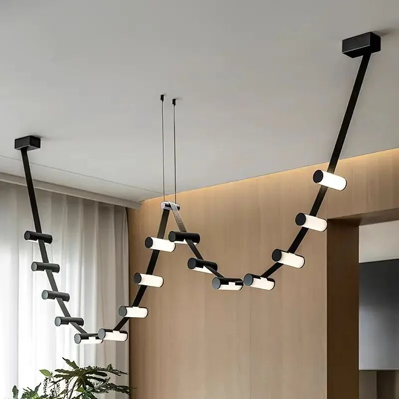 Postmodern creative leather chandelier for modern artistic decor