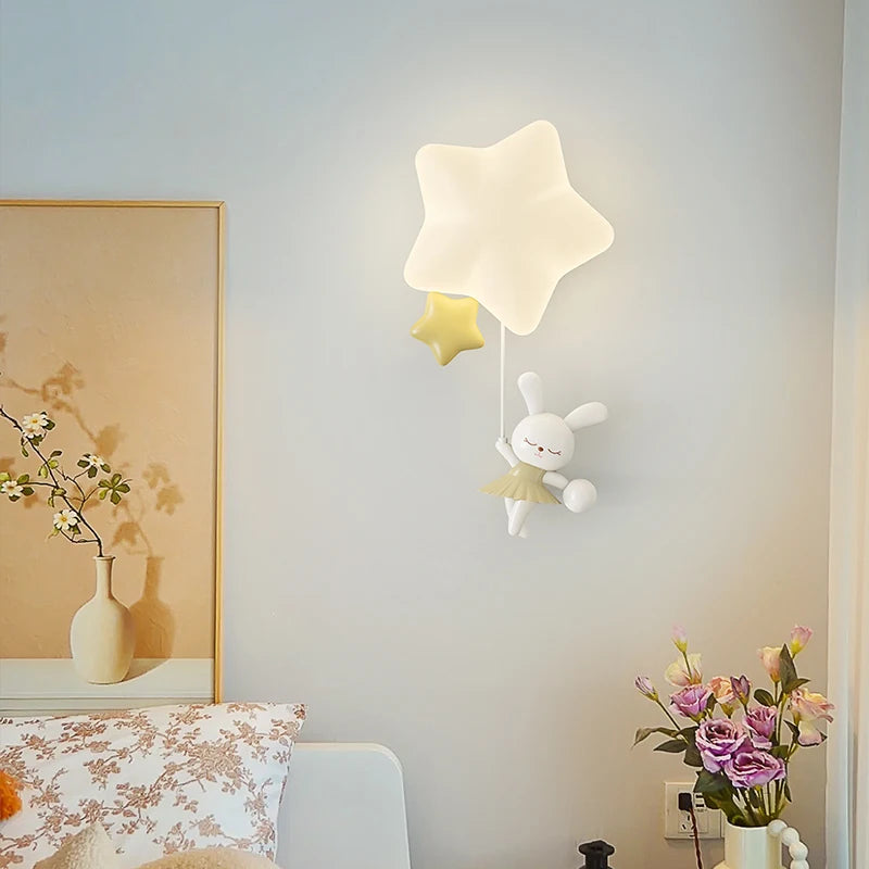 Romantic animal star wall light for children