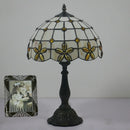 Decorative Mediterranean style stained glass bedside lamp