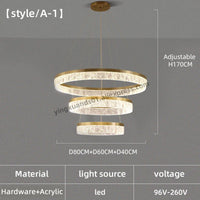 Modern circular ring chandelier for interior decoration
