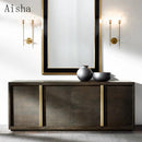 Postmodern wrought iron wall light for interior decor