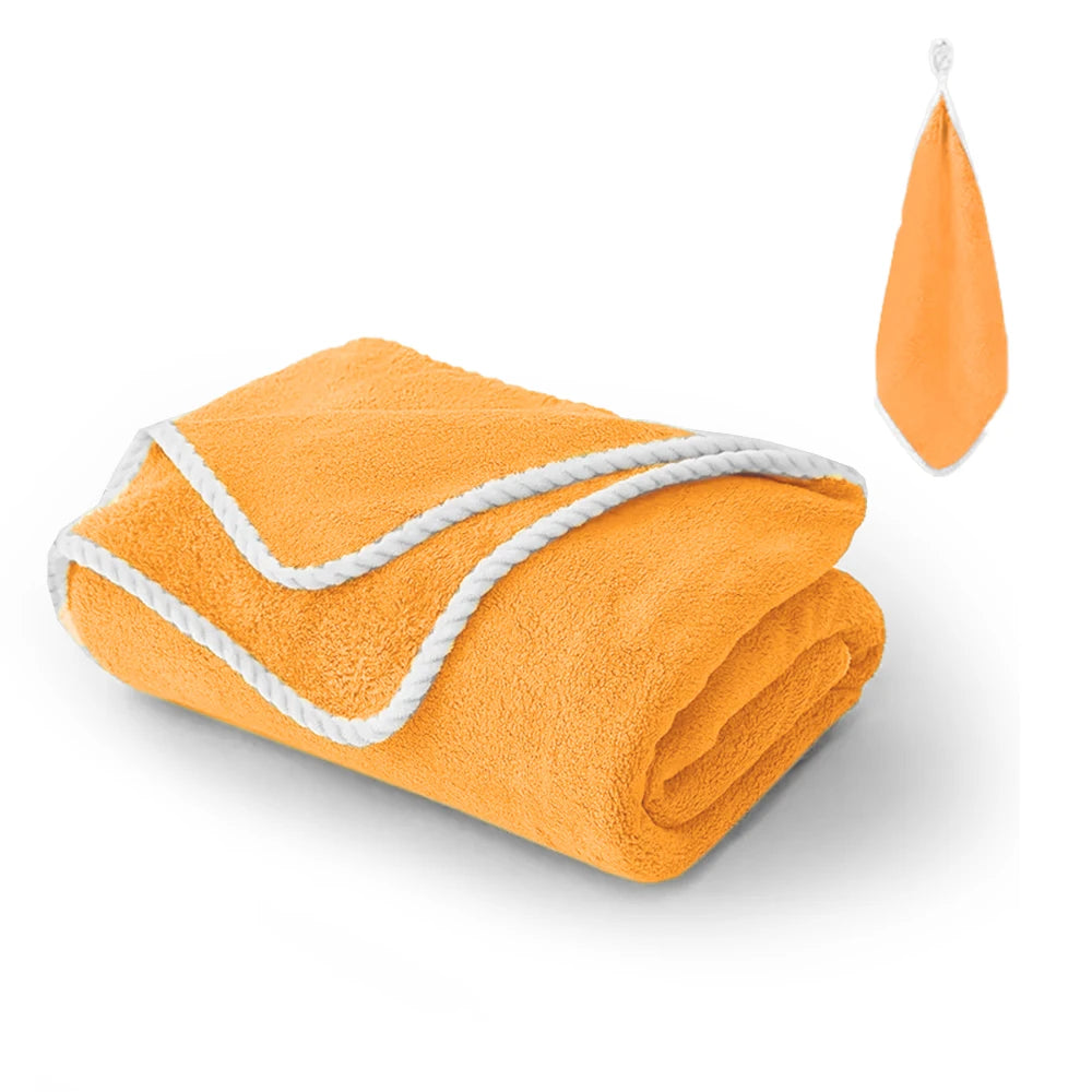 Coral fleece quick dry bath towel extra large beach