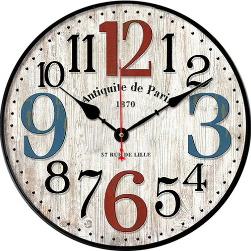 retro silent wall clock for modern home decor - vue 20 sur 19