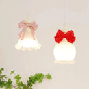 romantic and modern children's room knot glass pendant light