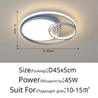 Modern minimalist LED ceiling light for decorative indoor home lighting