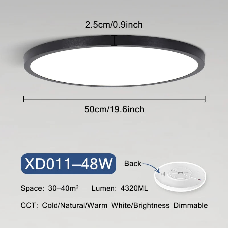 Ultra slim modern round surface mounted LED ceiling light