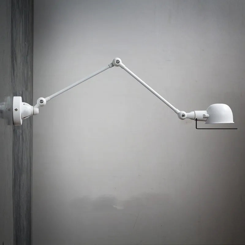 Retractable wall light swing arm with switch loft - vue 4 sur 16