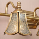 Gold metal double glass wall light