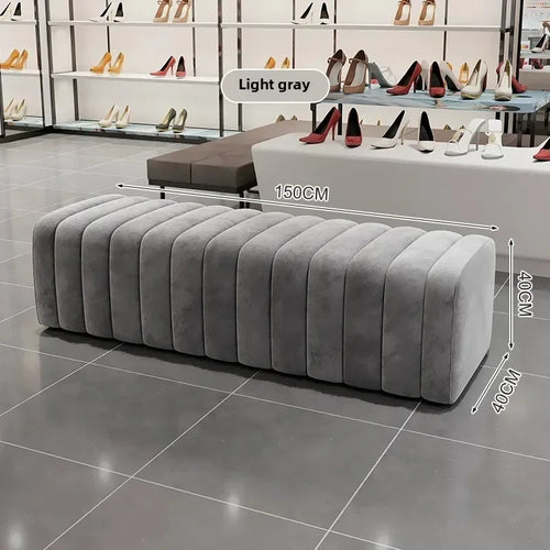 modern design shoe bench with soft and comfortable footrest - vue 22 sur 26