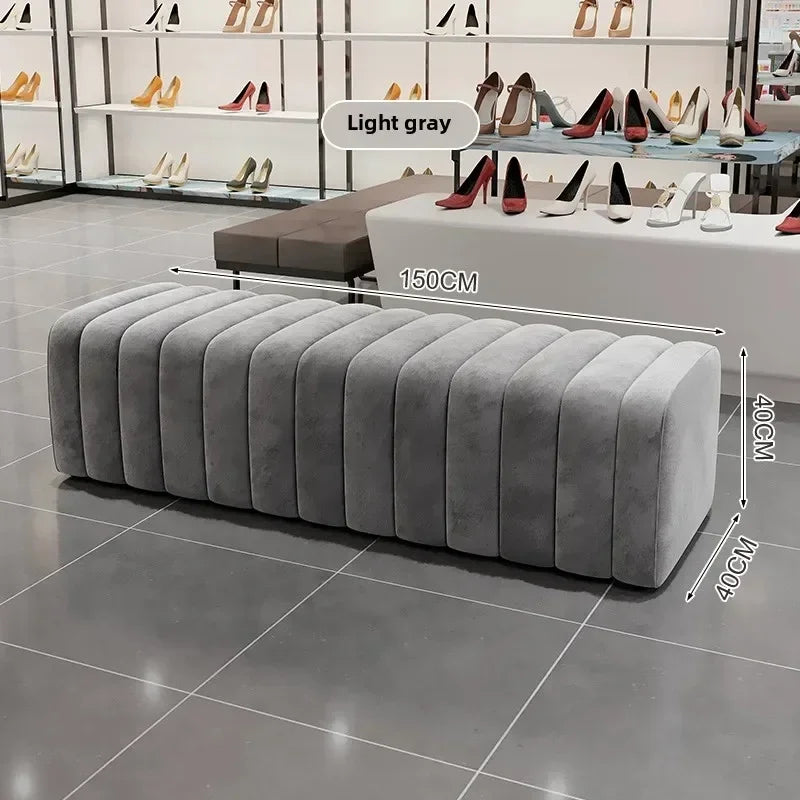 modern design shoe bench with soft and comfortable footrest - vue 21 sur 26