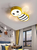 Modern children's LED ceiling light little bee nursery decoration