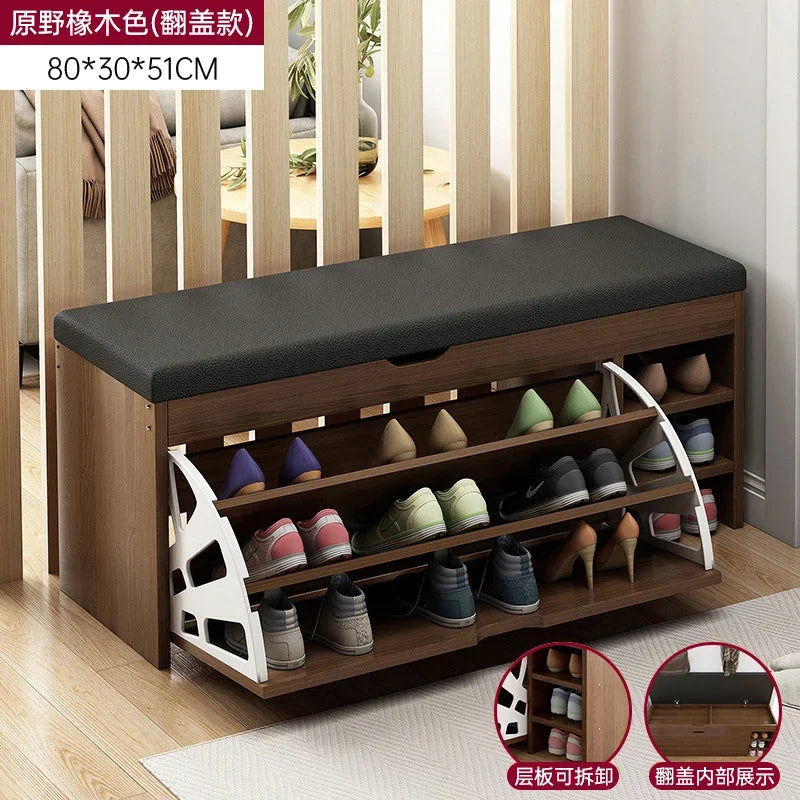 modern vertical storage shoe cabinets japanese design - vue 17 sur 21