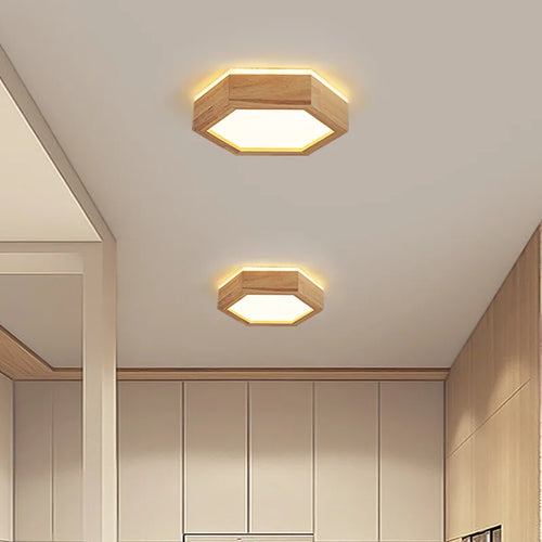 plafonnier led en bois pour décoration intérieure moderne - vue 6 sur 12