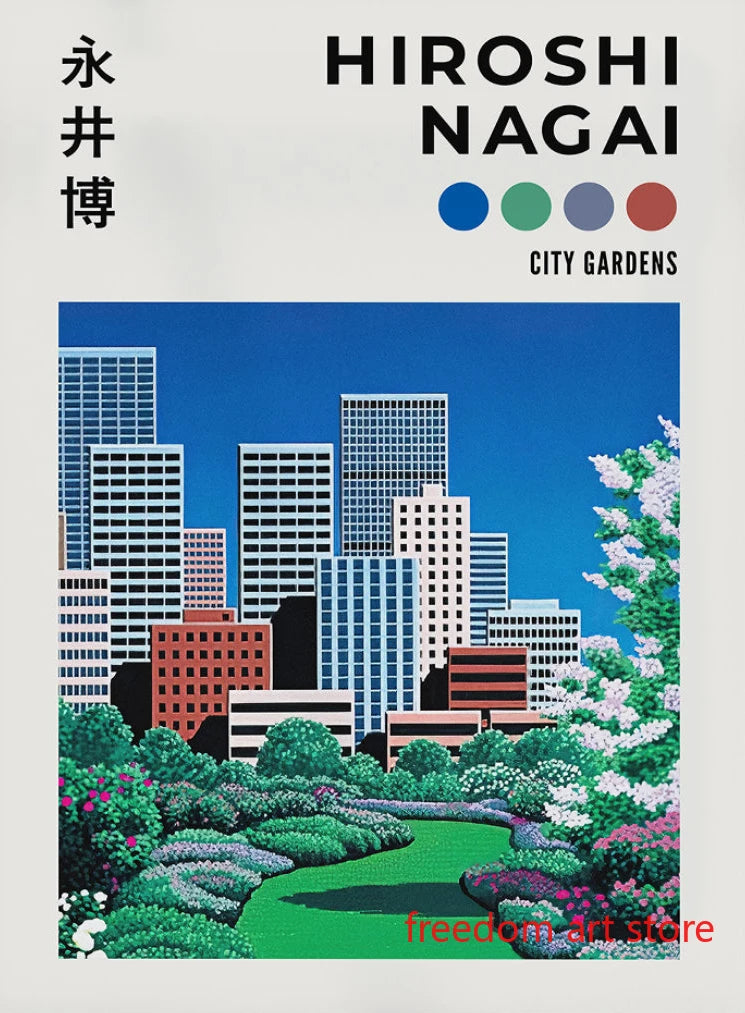 affiches vintage japonaises années 80 par hiroshi nagai décorations murales