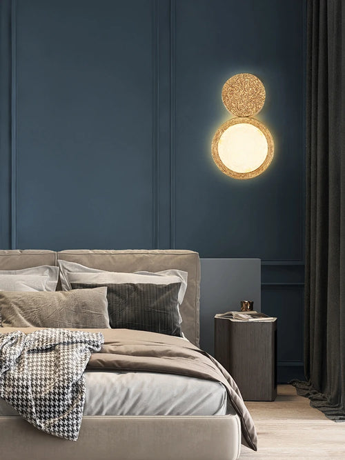Postmodern copper LED wall light with magic mirror - vue 3 sur 9