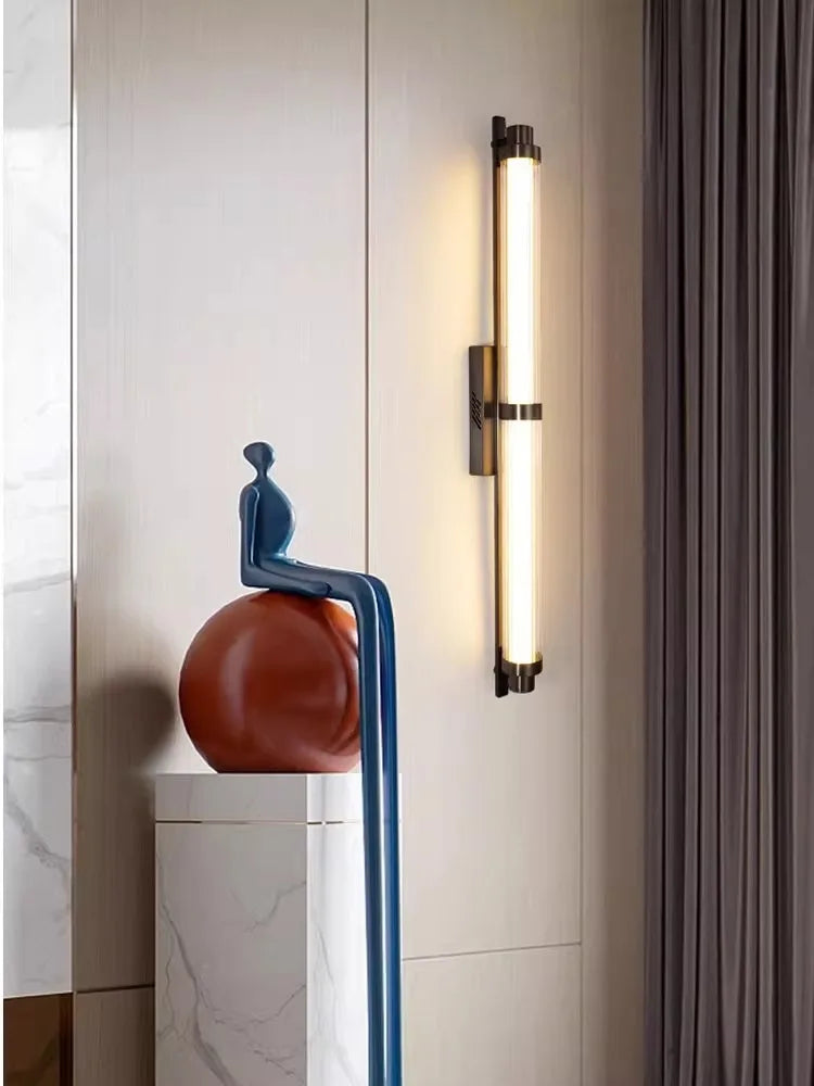 Modern cylindrical LED wall light for elegant interiors