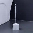 Toilet brush with holder and soft bristles for quick cleaning