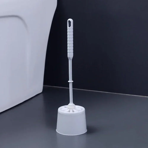 Toilet brush with holder and soft bristles for quick cleaning - vue 9 sur 8