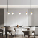 Minimalist brass chandelier with adjustable wire for bar and restaurant