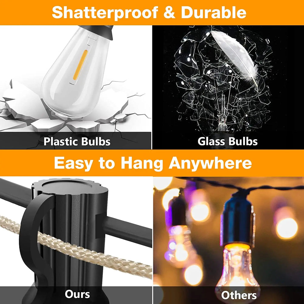Outdoor waterproof LED string lights for decoration