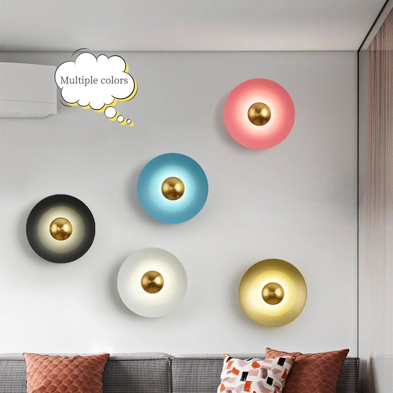 Modern minimalist LED iron wall light