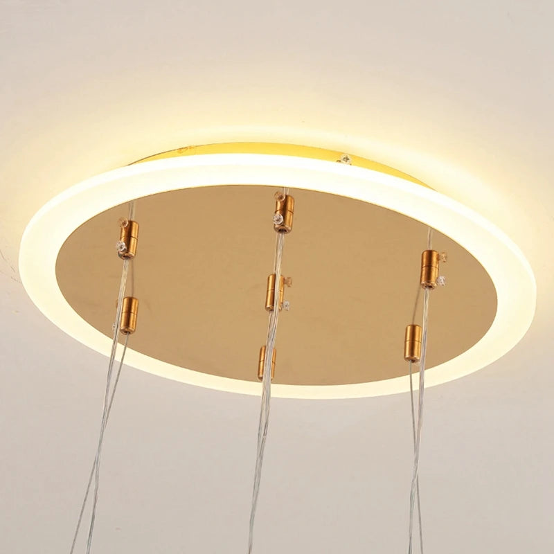 Modern luminous pendant light for restaurant, bar or apartment - vue 6 sur 10
