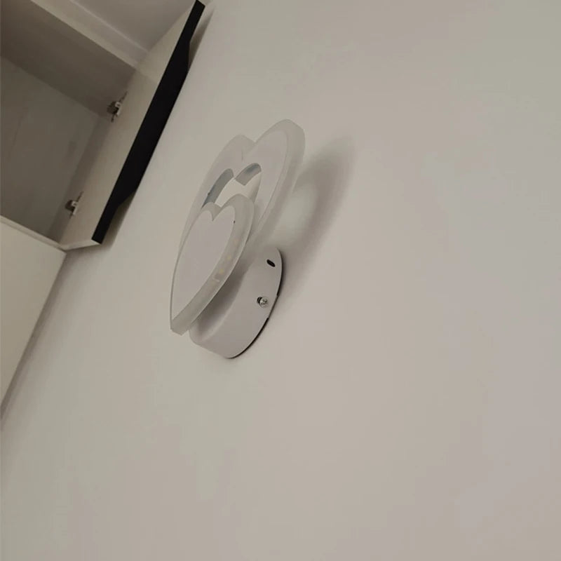 applique murale led design coeur nordique moderne - vue 6 sur 8