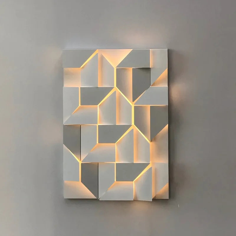 Led wall light shadow effects art aisle lighting