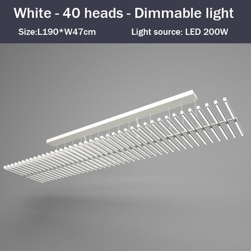 LED designer chandelier in Bilbao light rod - vue 14 sur 15