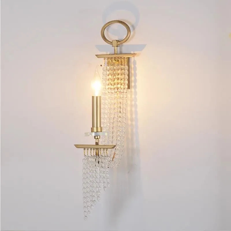Modern luxury decorative crystal LED wall light