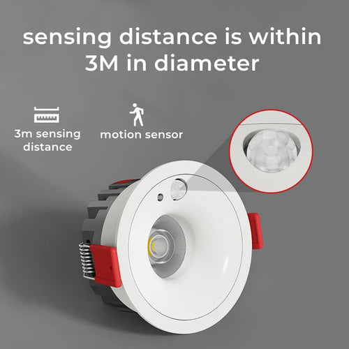 Recessed spotlight with infrared motion sensor practical lighting - vue 3 sur 10