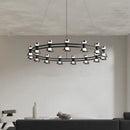 Round glass and copper ceiling light