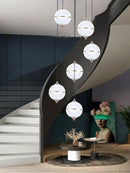 Modern acrylic ball pendant light for restaurant and bar