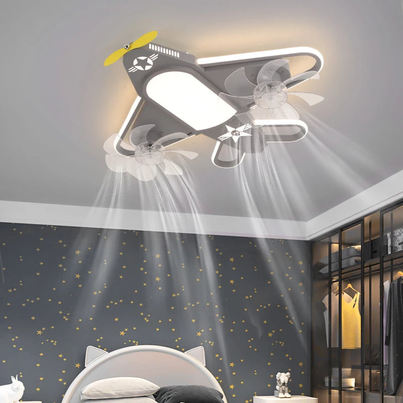 Nordic LED airplane ceiling light for modern children's room - vue 6 sur 10