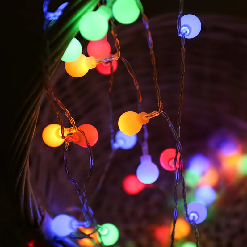 LED string lights with remote control for festive outdoor decoration