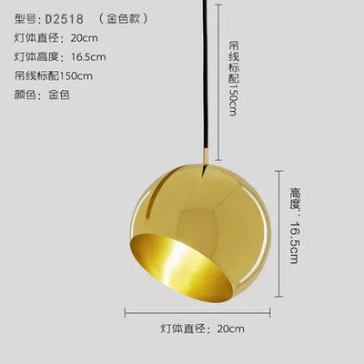 Modern Nordic iron pendant light for interiors - vue 8 sur 11